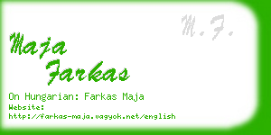 maja farkas business card